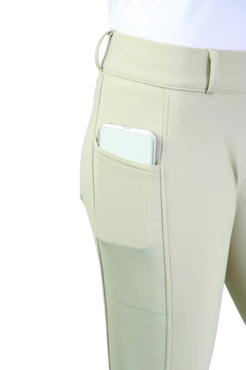 Hy Equestrian Glacial Softshell Riding Tights - Beige-2